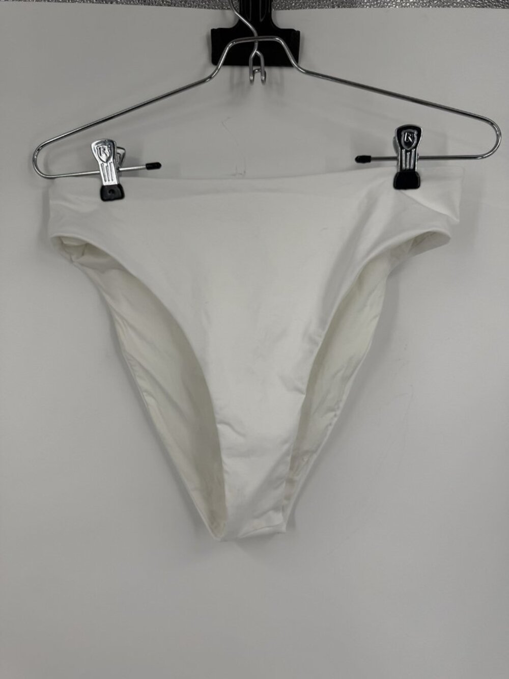 Skims Recycled Swim Mid Waist Bikini Bottoms White Size Medium